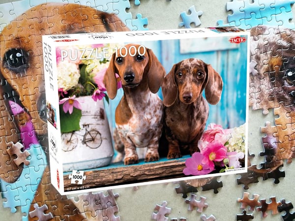 Tactic Puzzle Lovers Dashing Dachshunds 1000 pcs puzzle