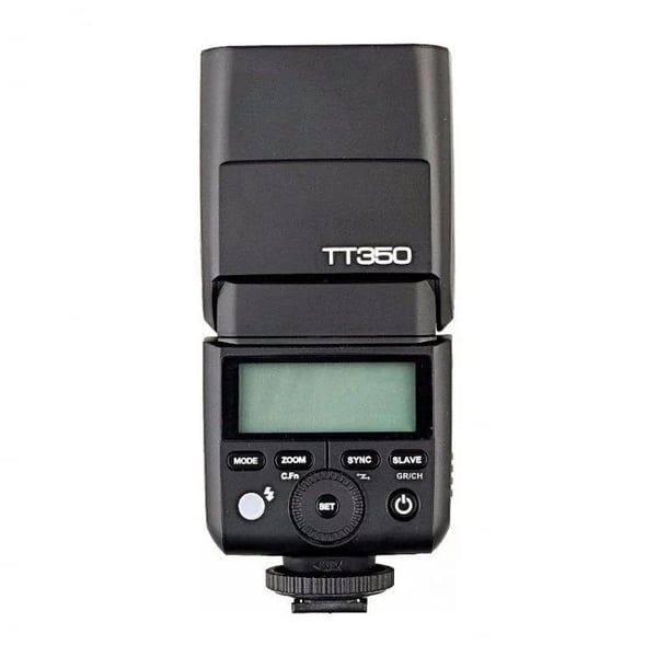 Godox TT350, 2,2 sek./sida, 16 kanaler, 210 g, kompaktblixt