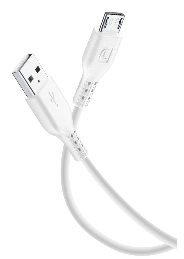 Cellularline 8018080190919, 1 m, USB A, Micro-USB B, Hvit