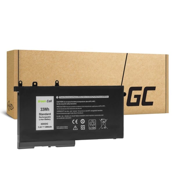 Green Cell - Batteri til bærbar PC (tilsvarer: Dell 3DDDG, Dell 93FTF) - litiumpolymer - 2900 mAh - svart - for Dell Latitude 5280, 5480, 5580