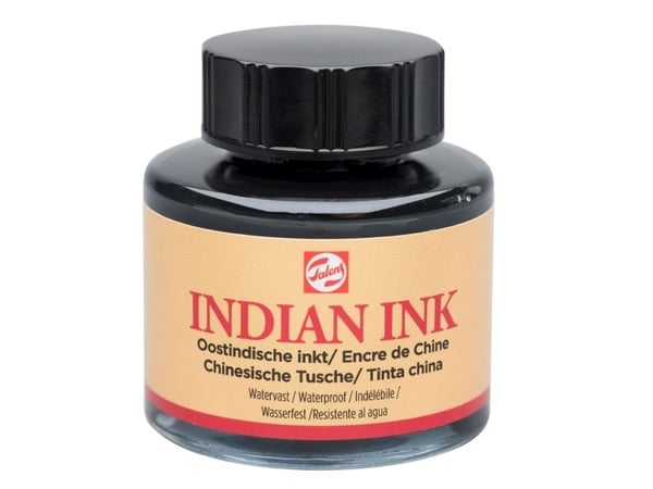 Talens Indian Ink-flaska svart 700