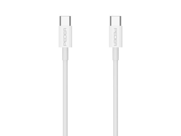 PEDEA 60040120, 1 m, USB C, USB C, USB 2.0, 0,48 Gbit/s, Hvit