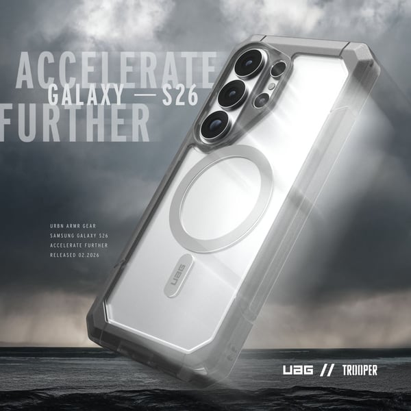 UAG - Trooper w/Magnet Cover - Clear/Ash - Samsung S26 Ultra
