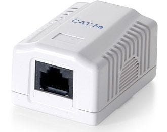Equip 235111, RJ-45, 5e, Hvid, 39 mm, 29,5 mm, 54 mm Equip 235111, RJ-45, 5e, Hvid, 39 mm, 29,5 mm, 54 mm