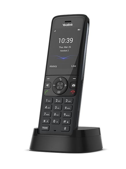 Yealink W78H - Trådløst ekstra håndsett - med Bluetooth-grensesnitt med anrops-ID - 1900 MHz - DECT - treveis anropskapasitet - romgrå