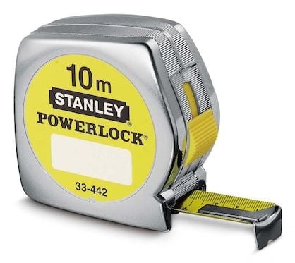 Stanley PowerLock - Mittanauha - 10 m - Terän leveys: 25 mm - muovi, Mylar - kromattu (kaappi)