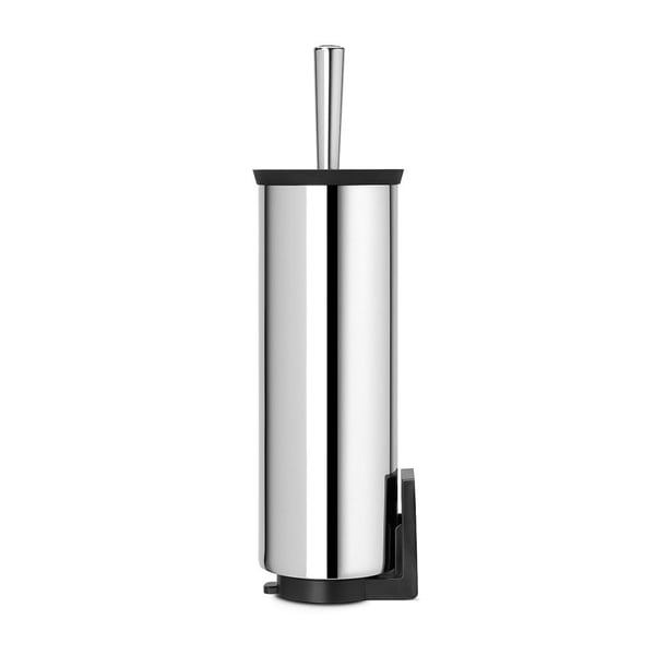 Toalettbørste, Brabantia, 12,5x11,5x43cm, Ø11,5cm, stål, plast/rustfritt stål, klargjort for veggmontering inkl. materialer