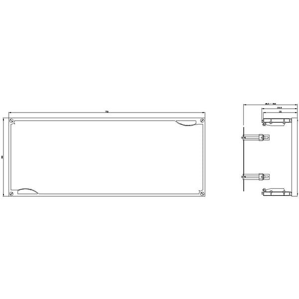 Siemens 8GK4451-2KK32 Sisäänrakennussarja Teräslevy 1 kpl