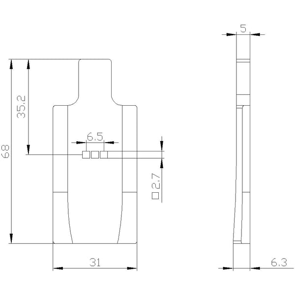 Siemens 3SE52103AA00 3SE5210-3AA00 Deckel IP66, IP67 1 St., Metall, IP66, IP67, Cuboid, 30 mm, 70 mm, 10 mm