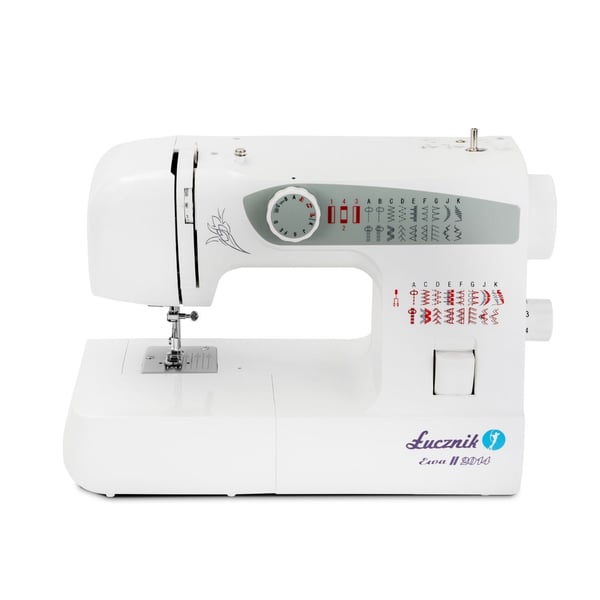 Lucznik Ewa II 2014, Valkoinen, Puoliautomaattinen ompelukone, Overlock, Ompelu, Quilting, 4-vaiheinen, Painikkeet, Rotaatio, Vaihtuva