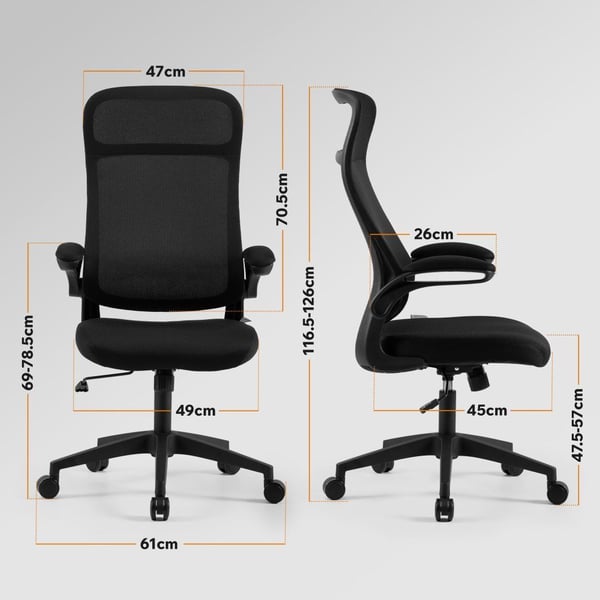 Office Chair Sense7 Revo Black Ergonomic Adjustable
