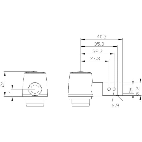 Siemens 3SE50000AU21 3SE5000-0AU21 käyttöpää 1 kpl, 40 g, 50 mm, 30 mm, 30 mm