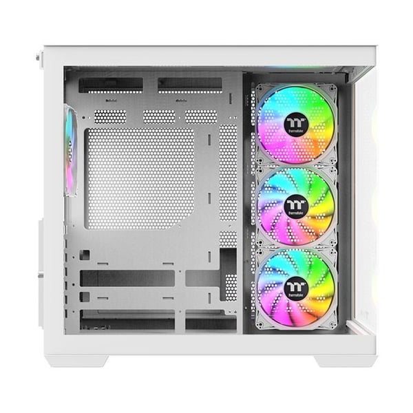 Thermaltake View 380 WS ARGB, Midi Tower, PC, Hvit, ATX, Micro ATX, Mini-ITX, SPCC, Herdet glass, Spilling