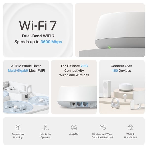TP-LINK Deco BE25 - 1 Pack - Dual-Band WiFi 7 Mesh Router