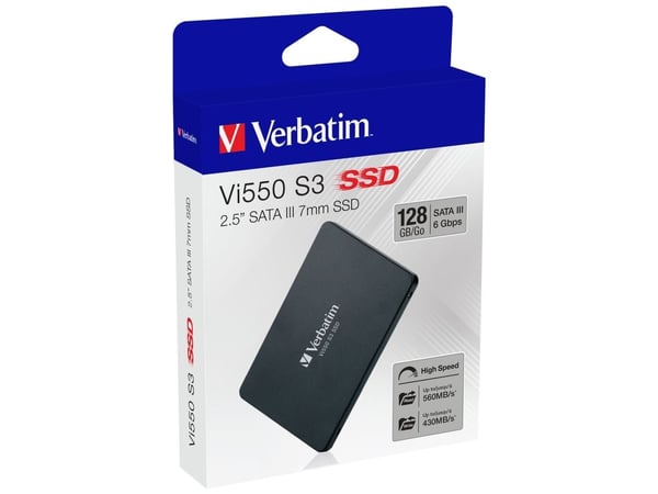Verbatim Vi550 - SSD-levy - 128 GB - sisäinen - 2,5" - SATA 6Gb/s