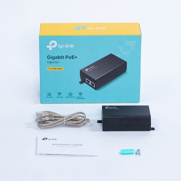 TP-Link TL-POE160S, Gigabit Ethernet, 10,100,1000 Mbit/s, 10/100/1000, IEEE 802.3ab, IEEE 802.3af, IEEE 802.3at, IEEE 802.3i, IEEE 802.3u, Cat3, Ca...