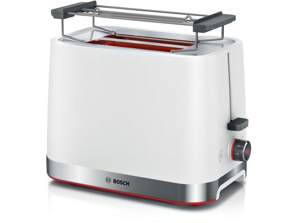 Bosch TAT4M221, 2 skivor, Vit, Rostfritt stål, Knappar, Rotations-, 950 W, 220 - 240 V