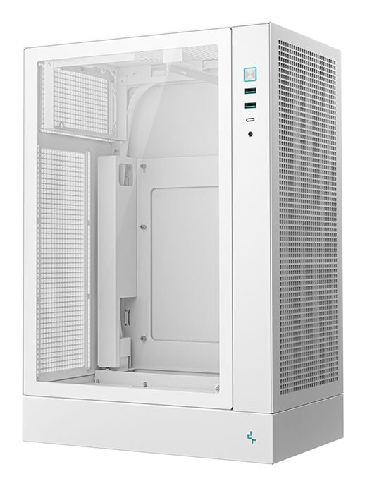 DeepCool CH170 PLUS WH PC-kotelo micro-ATX valkoinen karkaistulla lasilla