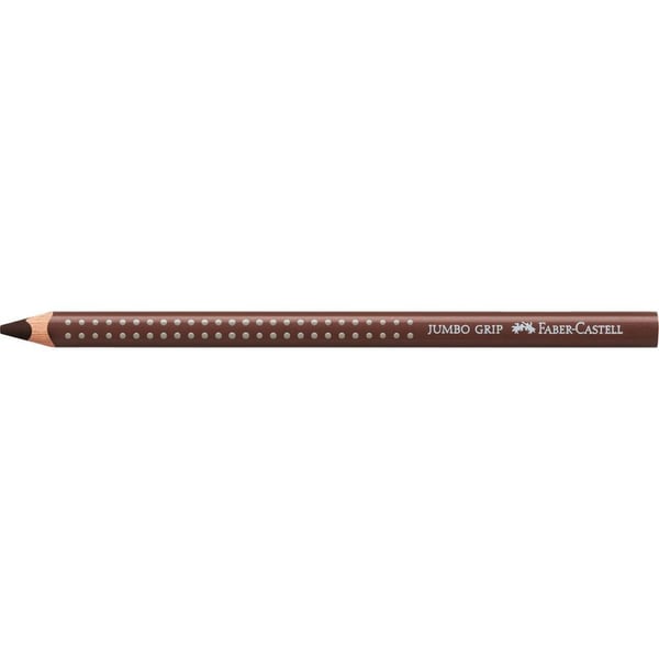Fargeblyant, Faber-Castell Grip, JUMBO, brun, trekantet - (12 stk.)