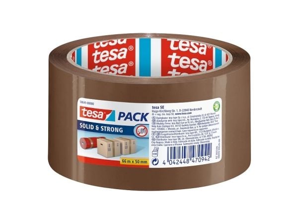 TESA 58641-00000-00-00, Brun, Emballage, Polypropyleeni (PP), 66 m, 50 mm, 1 stk