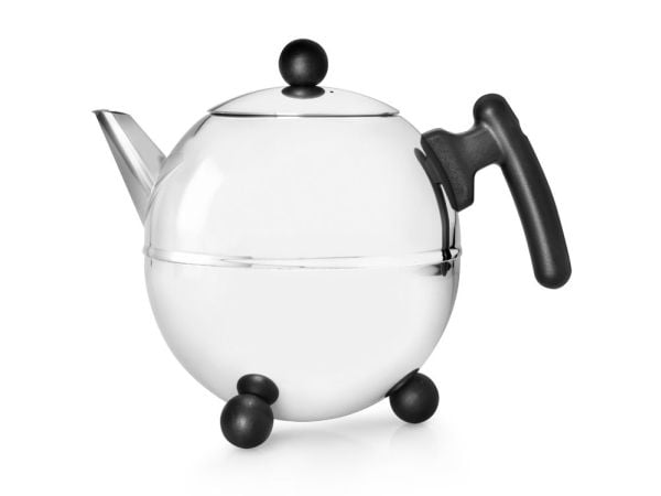 Bredemeijer Duet Bella, Yksi teekannu, 1500 ml, Musta, Hopea, Metalli, 158 mm, 240 mm