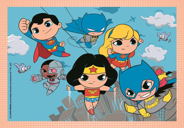 Clementoni Puslespil Superfriends DC, 4i1