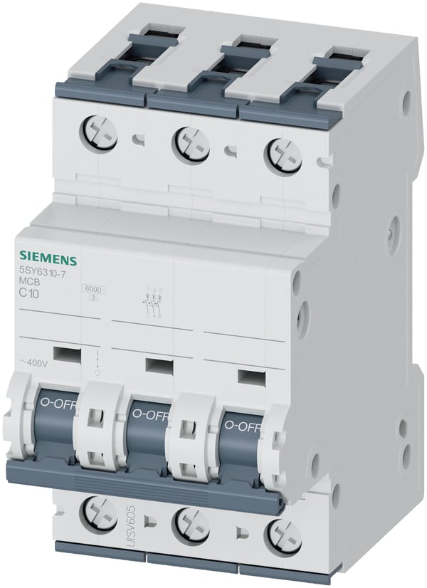 Siemens 5SY63107 5SY6310-7 Ledningssikkerikkerhedsafbryder 10 A 230 V, 400 V