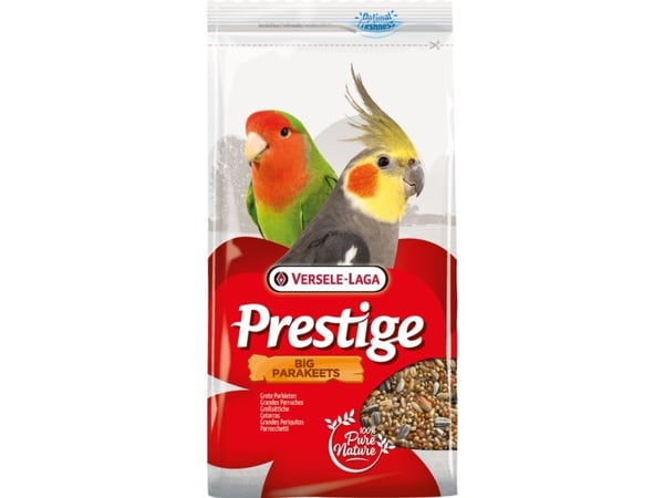 Versele-Laga Big Parakeets 1kg, Frön, 1 kg, Parrot, Vitamin D3, Yellow millet 33.5%, shelled oats 13%, red millet 10%, kardi 8%, canary seed 6%, st...