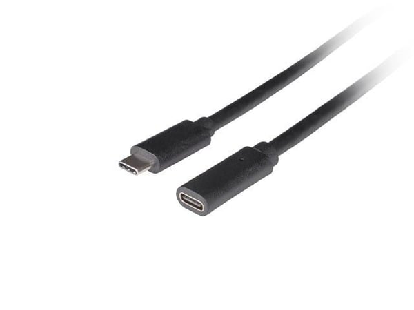 FORLENGER USB-C M/F 3.1 1.5M SVART LANBERG
