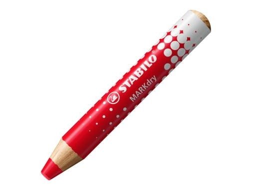 Stabilo MARKdry Whiteboard/Flipover-tusj inkl. spisser, med 4 stk. assorterte farger