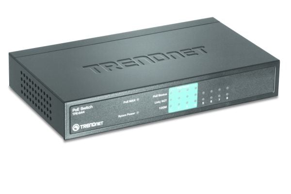 TRENDnet TPE-S44 - Switch - 4 x 10/100 (PoE) + 4 x 10/100 - stasjonær - PoE - TAA-samsvar