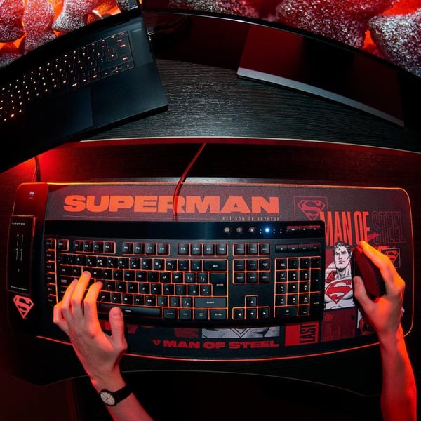 Numskull Games 154923, Sort, Flerfarget, Rød, Bilde, USB-strøm, Antiskliunderlag, Musematte til gaming