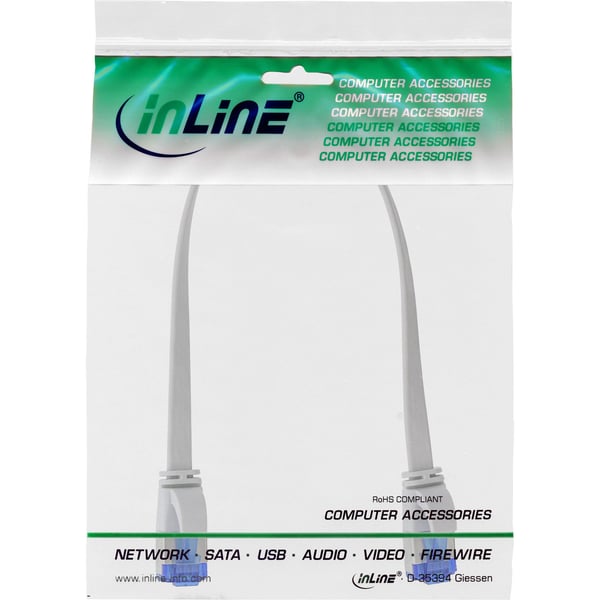 InLine 75713W, 0,3 m, Cat6a, U/FTP (STP), RJ-45, RJ-45, Valkoinen