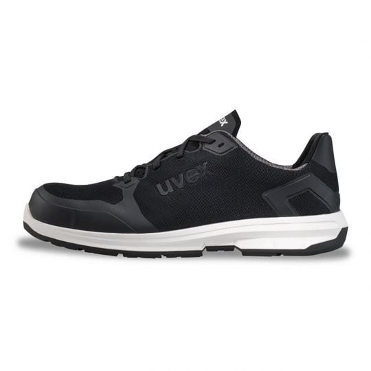 Uvex 65942, Unisex, Voksen, Vernejoggesko, Sort, Hvit, ESD, P, S1, SRC, Lisselukking