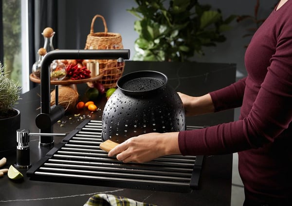 BLANCO 238483, Sink grid, Rustfritt stål, Plast, Sølv, Svart, 460 mm, 440 mm
