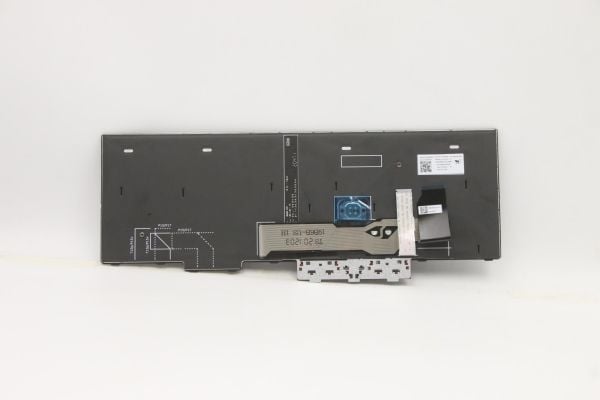 Transimage - Erstatningstastatur for bærbar PC - med ClickPad, Trackpoint - bakbelysning - QWERTY - Engelsk - Europa - svart - for ThinkPad L15 Gen...