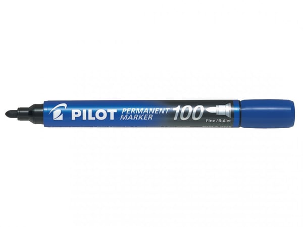 Marker Pilot 100 blå rund spids (stk.)