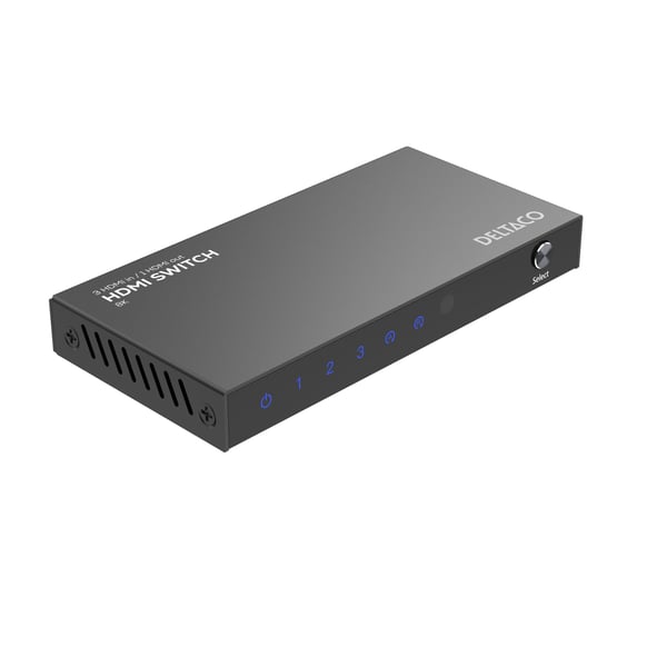 Deltaco HDMI-7053, HDMI, USB Type-C, Musta, 60 Hz, 7680 x 4320 pikseliä, 8K Ultra HD