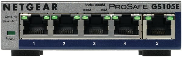 NETGEAR Plus GS105Ev2 - Switch - Styrt - 5 x 10/100/1000 - stasjonær