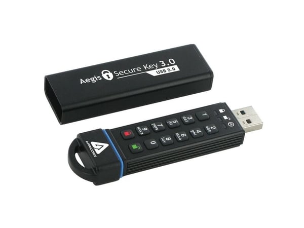 Apricorn Aegis Secure Key 3.0 - USB-flashstasjon - kryptert - 60 GB - USB 3.0