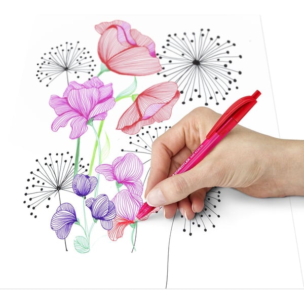 STAEDTLER kulspetspenna 4230 medium blå - (10 st.)