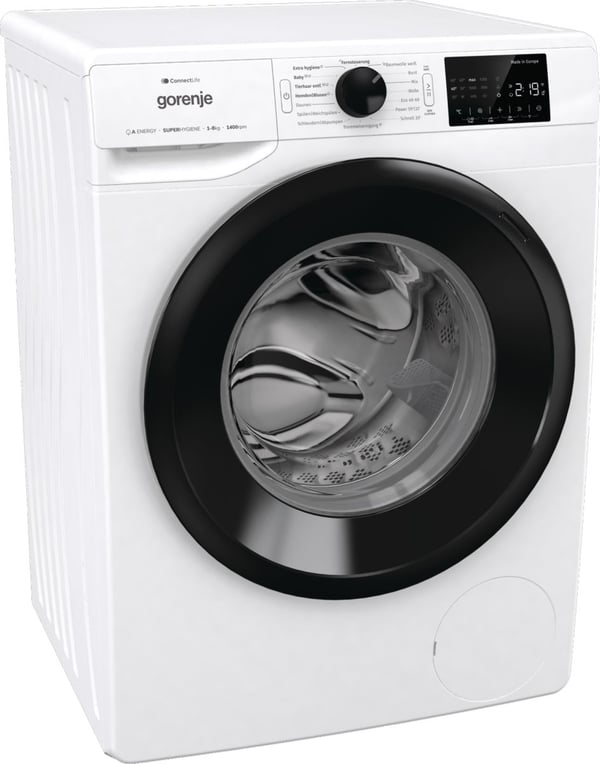 Gorenje WPNEI84A1TS, Edestä täytettävä, 8 kg, B, 76 dB, 1400 RPM, A