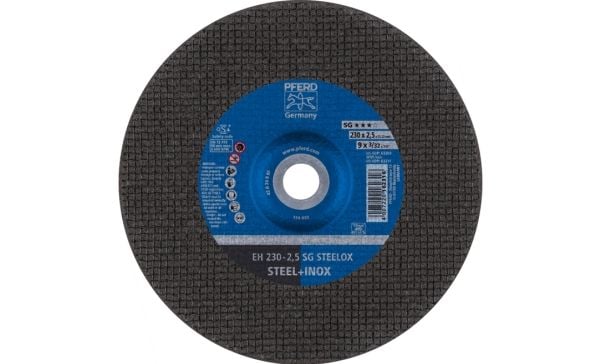 PFERD EH 230-2,5 SG STEELOX, Stål, Rustfritt stål, PFERD, 23 cm, 6600 o/min, 25 stk