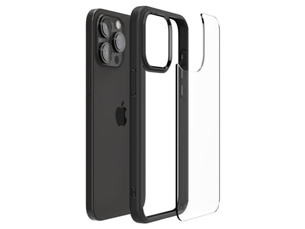 Spigen ACS06570, Suojus, Apple, iPhone 15 Pro Max, 17 cm (6.7"), Musta, Läpinäkyvä