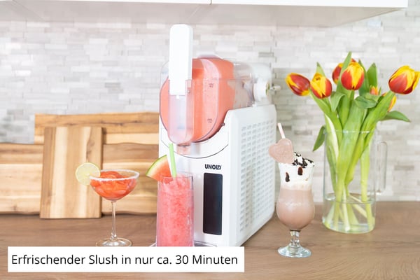 Unold Slush-Eismaschine Susi 48940, Kompressor-iskremmaskin, 2 l, Hvit, 1,2 m, Plast, Knapper