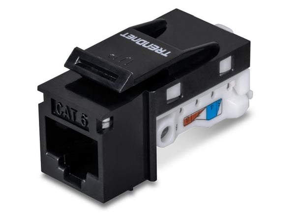 Trendnet TC-K50C6BK, Kulmallinen, Musta, RJ-45, Naarasliitin, Naarasliitin, 10Base-T(X)