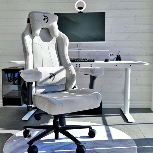 Arozzi Vernazza Soft Fabric - Gaming chair - Light Grey
