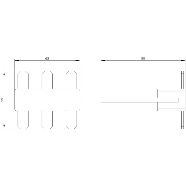 Link module for 3RV1.41 og 3RT1.4 AC, 3RV2.41/3RV2.42