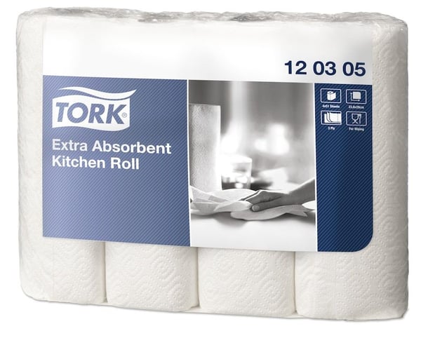 Køkkenrulle Tork Extra Soft 3-lags K1 hvid 12,2m - (48 ruller pr. pakke) Køkkenrulle Tork Extra Soft 3-lags K1 hvid 12,2m - (48 ruller pr. pakke)