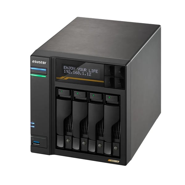 Asustor LOCKERSTOR 4 Gen3, NAS, Skrivbord, AMD Ryzen, V3C14, 16 GB, DDR5